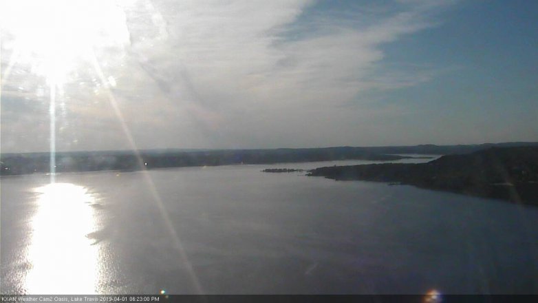 Lake Travis webcam, April 1, 2019 5:25 PM CT