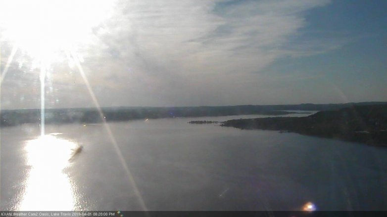Lake Travis webcam, April 1, 2019 5:30 PM CT