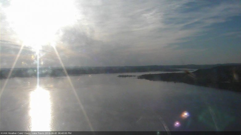 Lake Travis webcam, April 1, 2019 5:50 PM CT