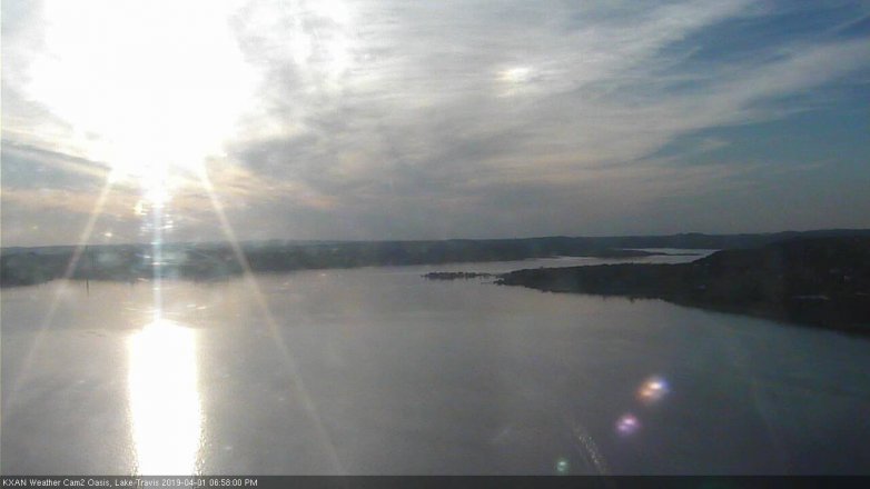 Lake Travis webcam, April 1, 2019 6:00 PM CT