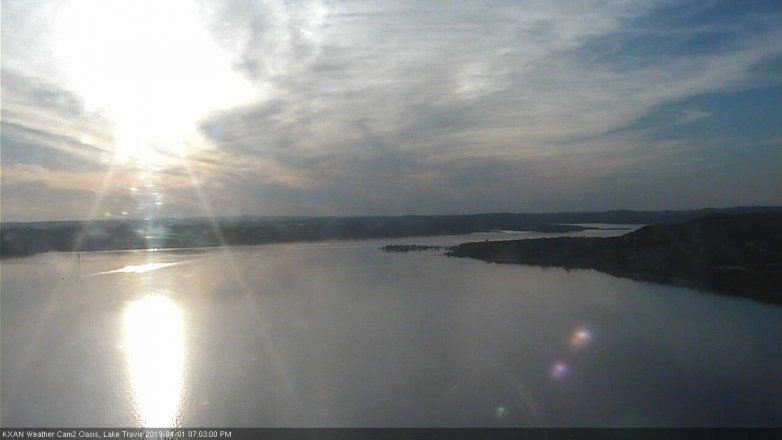 Lake Travis webcam, April 1, 2019 6:05 PM CT