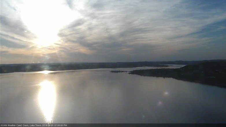 Lake Travis webcam, April 1, 2019 6:10 PM CT