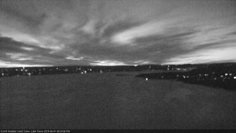 Lake Travis webcam, April 1, 2019 7:30 PM CT
