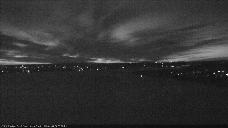 Lake Travis webcam, April 1, 2019 7:35 PM CT
