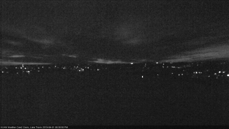 Lake Travis webcam, April 1, 2019 7:40 PM CT