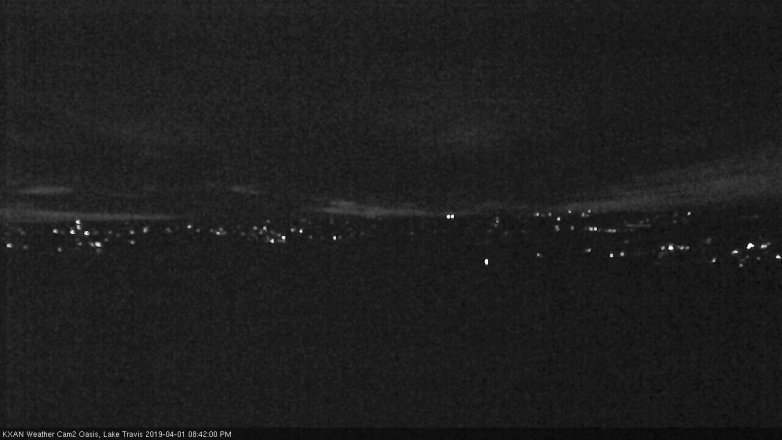 Lake Travis webcam, April 1, 2019 7:45 PM CT