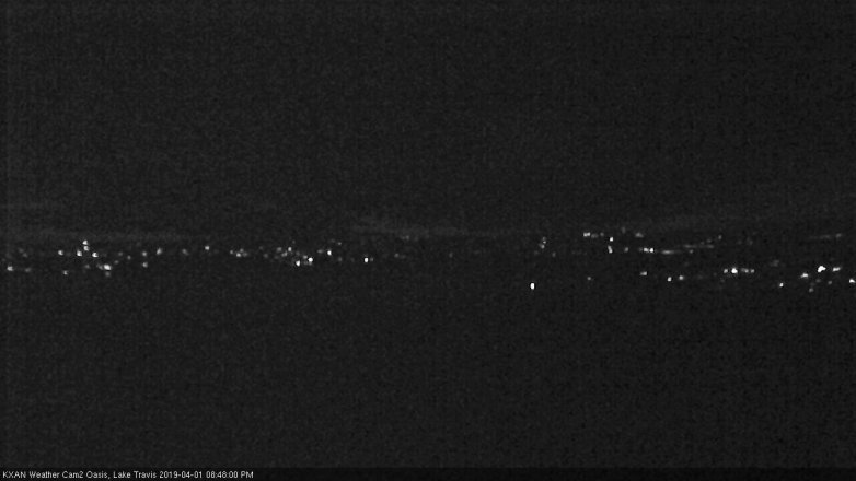 Lake Travis webcam, April 1, 2019 7:50 PM CT