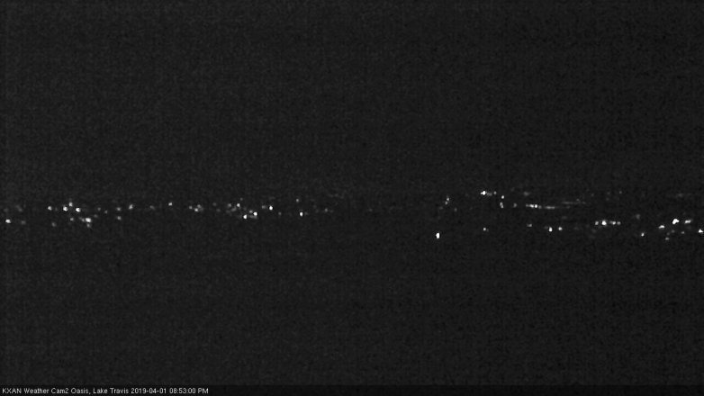 Lake Travis webcam, April 1, 2019 7:55 PM CT