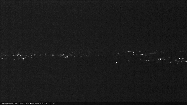Lake Travis webcam, April 1, 2019 8:00 PM CT