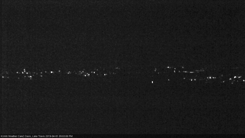 Lake Travis webcam, April 1, 2019 8:05 PM CT