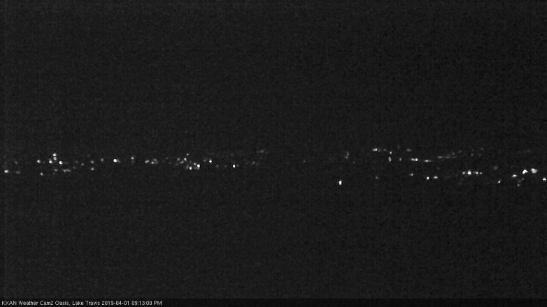 Lake Travis webcam, April 1, 2019 8:15 PM CT