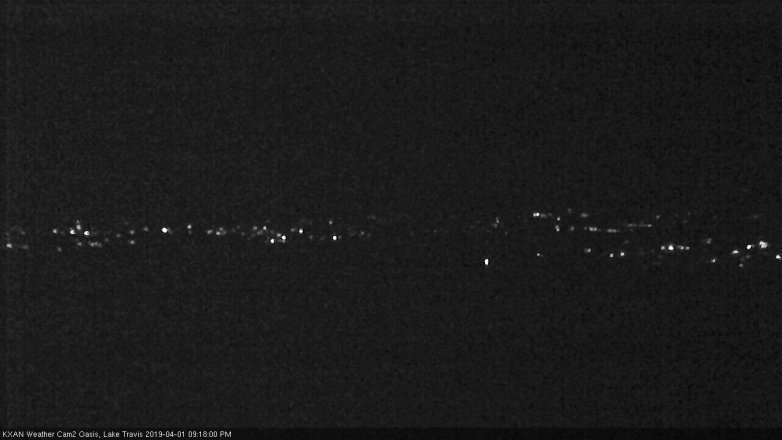 Lake Travis webcam, April 1, 2019 8:20 PM CT
