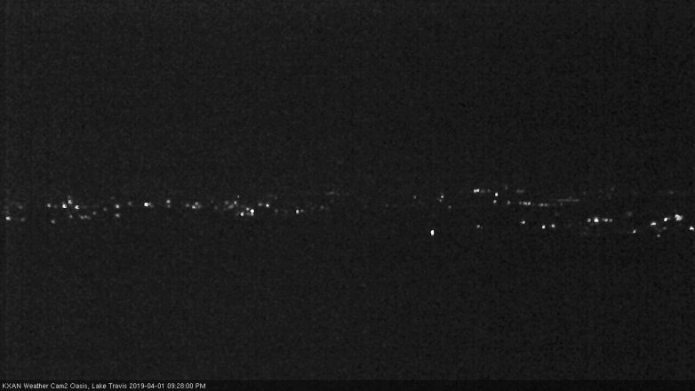 Lake Travis webcam, April 1, 2019 8:30 PM CT