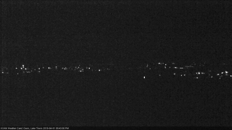 Lake Travis webcam, April 1, 2019 8:45 PM CT