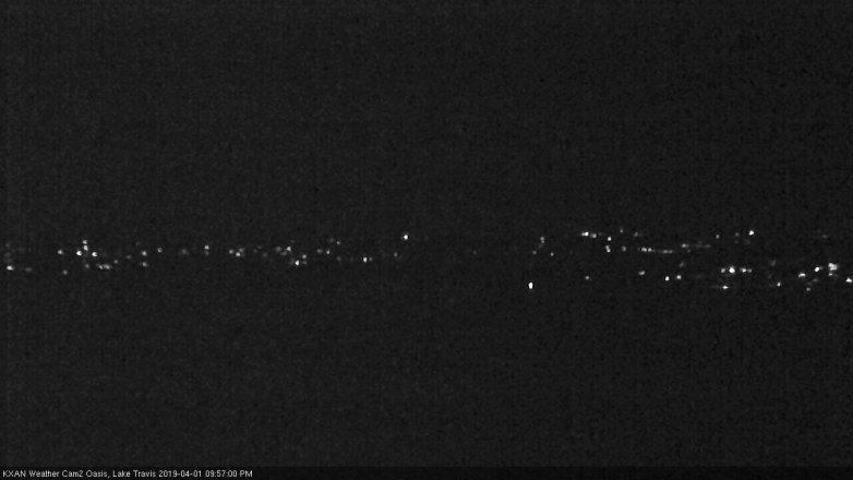 Lake Travis webcam, April 1, 2019 9:00 PM CT