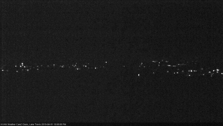 Lake Travis webcam, April 1, 2019 9:10 PM CT
