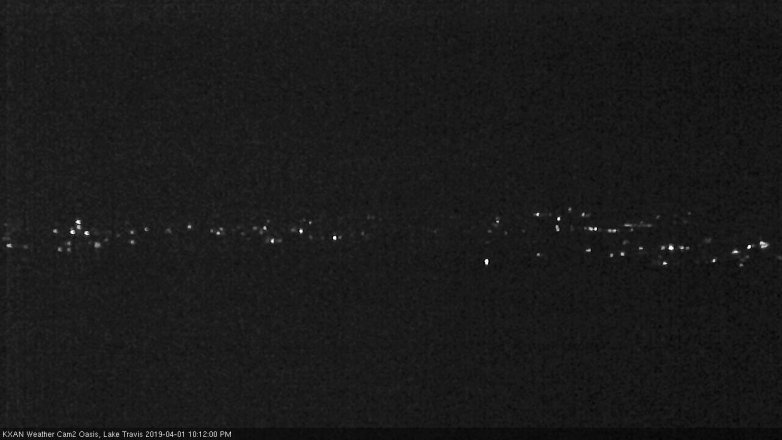 Lake Travis webcam, April 1, 2019 9:15 PM CT