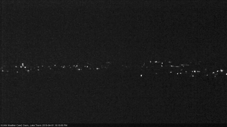 Lake Travis webcam, April 1, 2019 9:20 PM CT