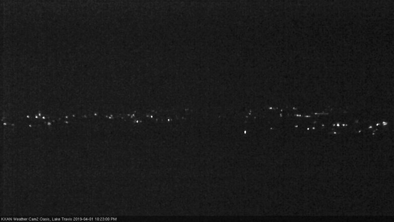 Lake Travis webcam, April 1, 2019 9:25 PM CT