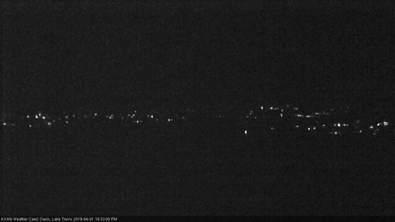 Lake Travis webcam, April 1, 2019 9:35 PM CT