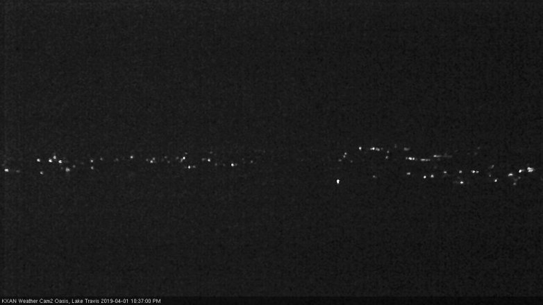 Lake Travis webcam, April 1, 2019 9:40 PM CT