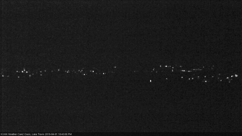 Lake Travis webcam, April 1, 2019 9:45 PM CT