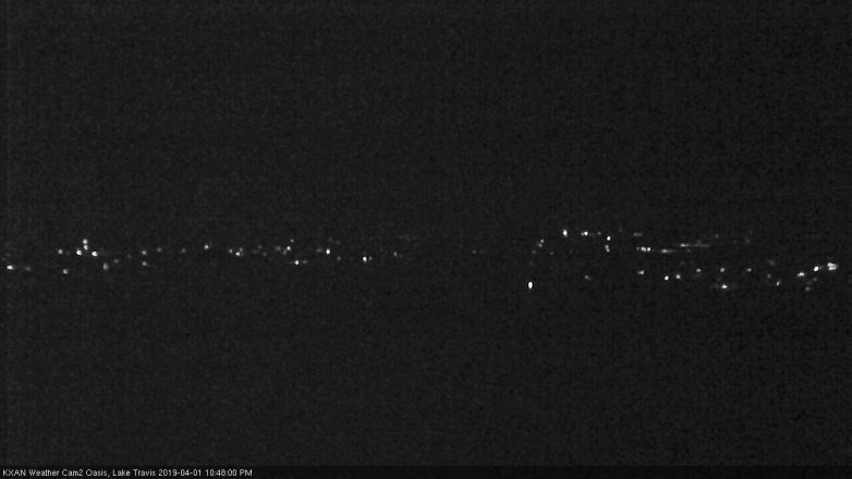 Lake Travis webcam, April 1, 2019 9:50 PM CT