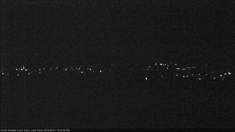 Lake Travis webcam, April 1, 2019 9:55 PM CT