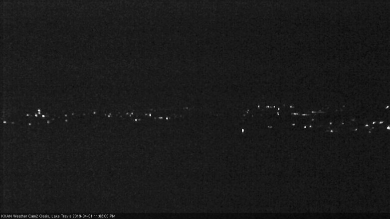 Lake Travis webcam, April 1, 2019 10:05 PM CT