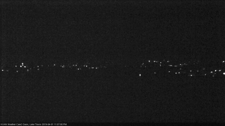 Lake Travis webcam, April 1, 2019 10:10 PM CT