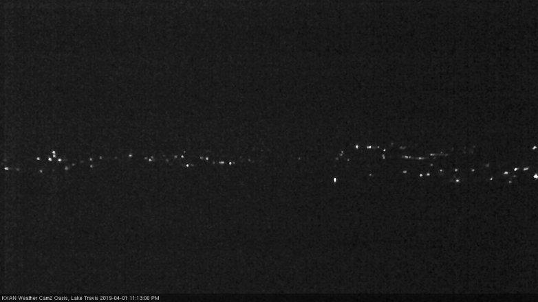 Lake Travis webcam, April 1, 2019 10:15 PM CT