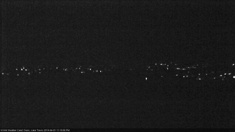Lake Travis webcam, April 1, 2019 10:20 PM CT