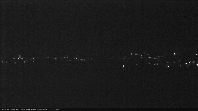 Lake Travis webcam, April 1, 2019 10:30 PM CT