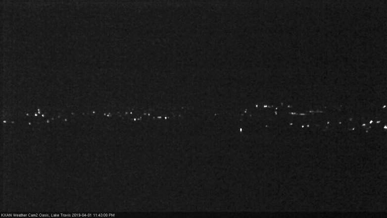 Lake Travis webcam, April 1, 2019 10:45 PM CT