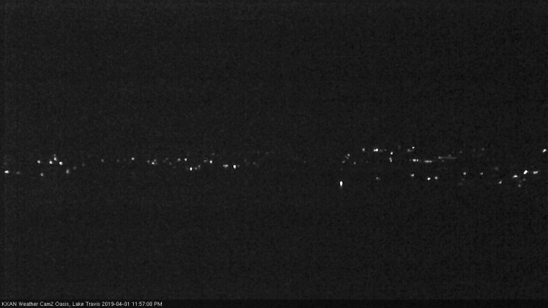 Lake Travis webcam, April 1, 2019 11:00 PM CT