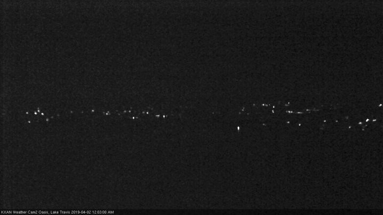 Lake Travis webcam, April 1, 2019 11:05 PM CT