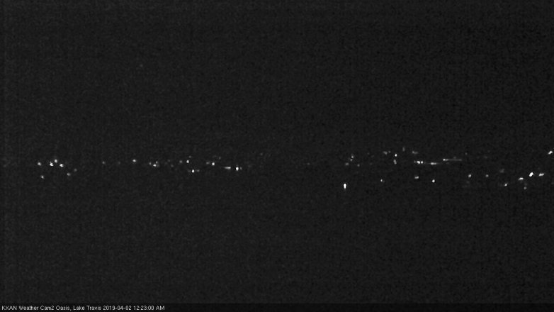 Lake Travis webcam, April 1, 2019 11:25 PM CT