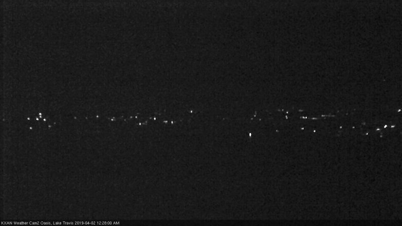 Lake Travis webcam, April 1, 2019 11:30 PM CT