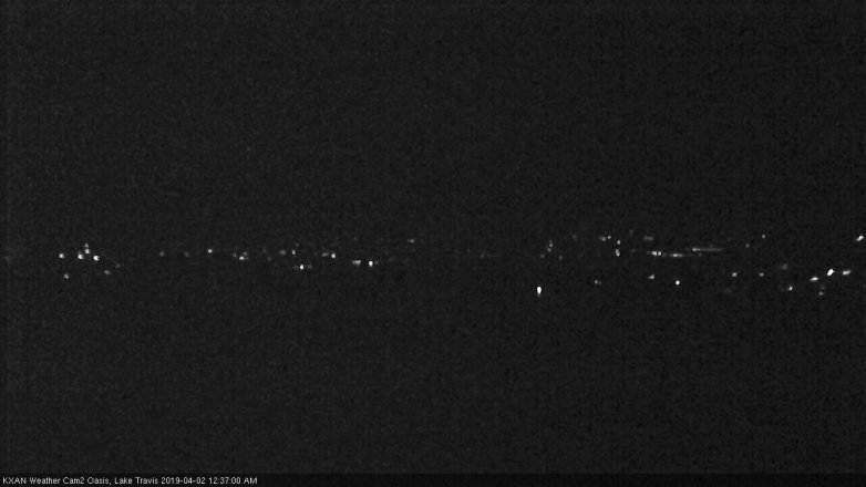 Lake Travis webcam, April 1, 2019 11:40 PM CT