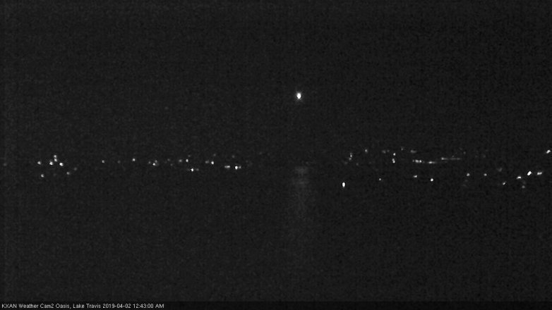 Lake Travis webcam, April 1, 2019 11:45 PM CT