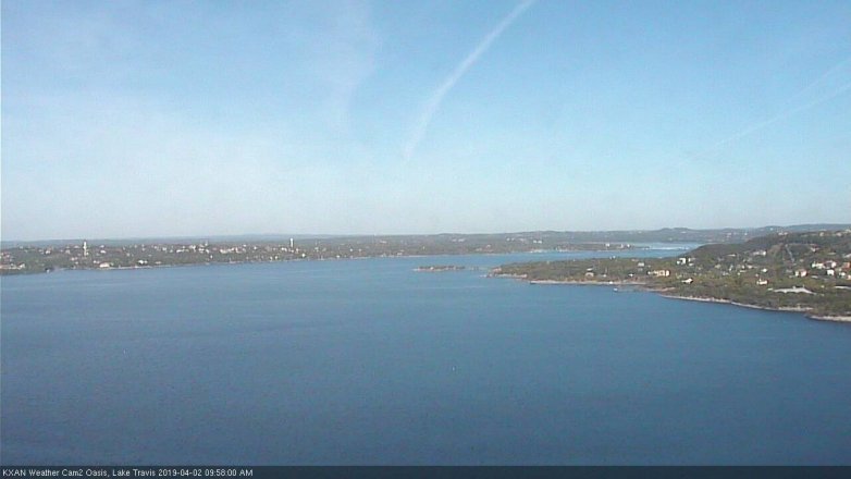 Lake Travis webcam, April 2, 2019 9:00 AM CT