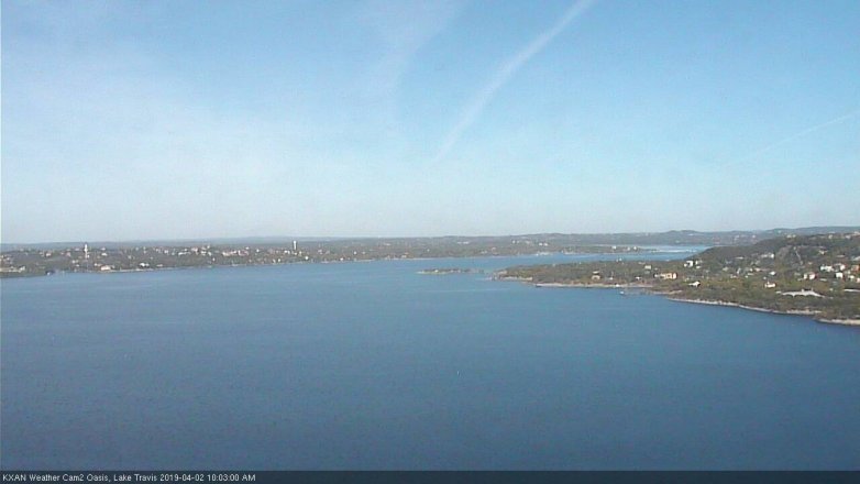 Lake Travis webcam, April 2, 2019 9:05 AM CT