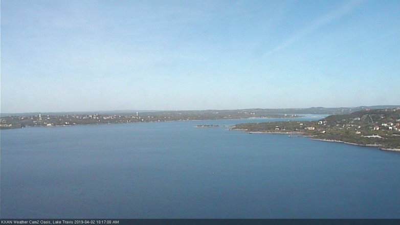Lake Travis webcam, April 2, 2019 9:20 AM CT