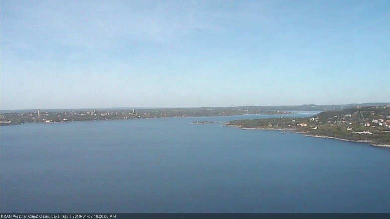 Lake Travis webcam, April 2, 2019 9:30 AM CT