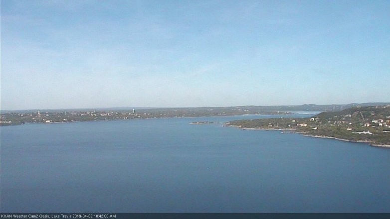 Lake Travis webcam, April 2, 2019 9:45 AM CT