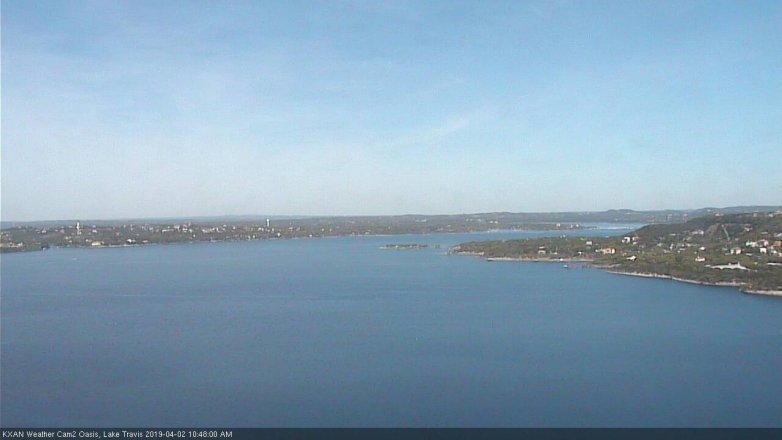 Lake Travis webcam, April 2, 2019 9:50 AM CT