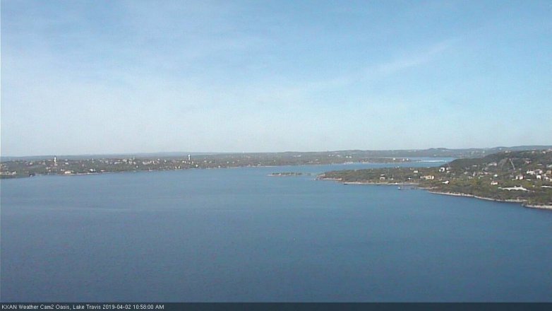 Lake Travis webcam, April 2, 2019 10:00 AM CT