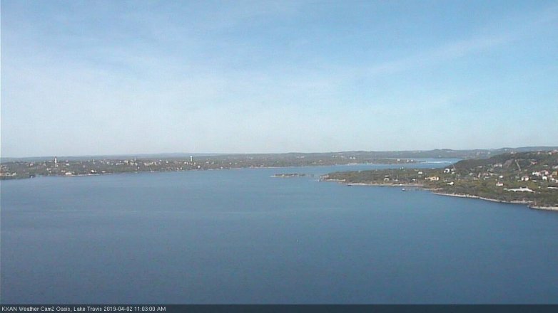 Lake Travis webcam, April 2, 2019 10:05 AM CT