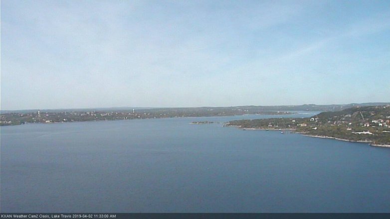 Lake Travis webcam, April 2, 2019 10:35 AM CT