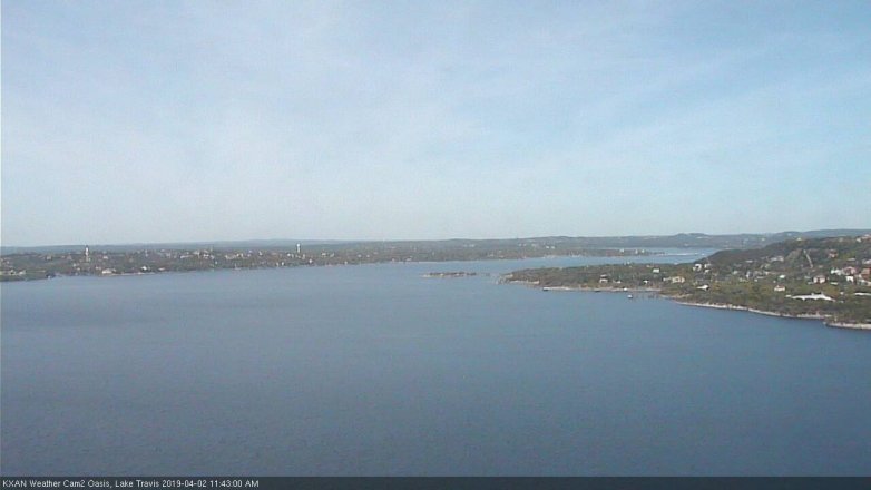 Lake Travis webcam, April 2, 2019 10:45 AM CT